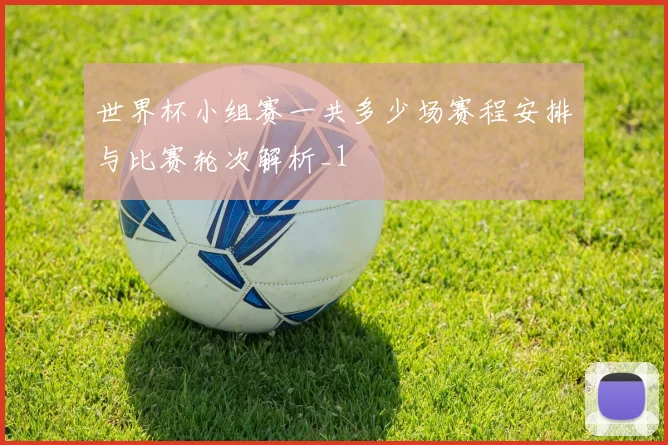 世界杯小组赛一共多少场赛程安排与比赛轮次解析_1