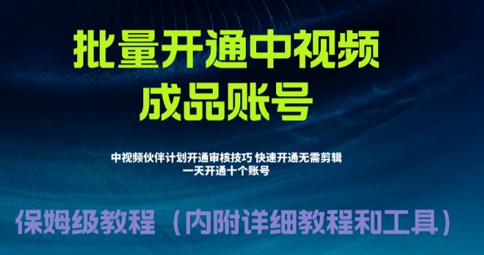 图片[1]-外面收费1980暴力开通中视频计划教程，附 快速通过中视频伙伴计划的办法-淘金部落