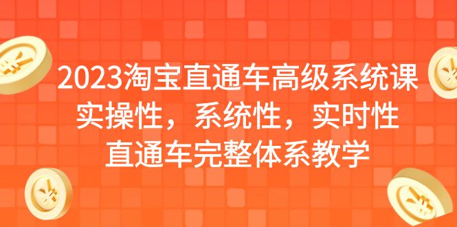 图片[1]-2023淘宝直通车高级系统课，实操性，系统性，实时性，直通车完整体系教学-淘金部落