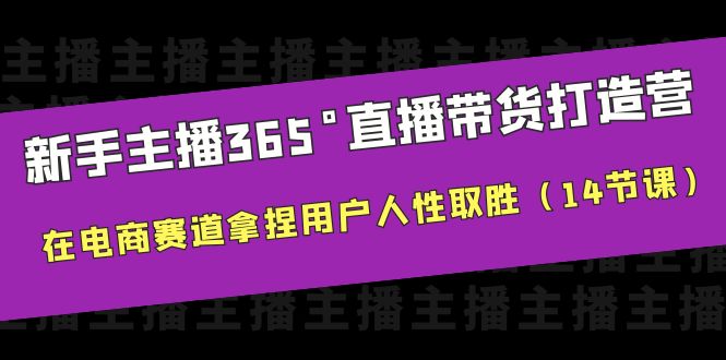 图片[1]-新手主播365°直播带货·打造营，用户留存技巧解密，14节课助你电商赛道取胜-淘金部落