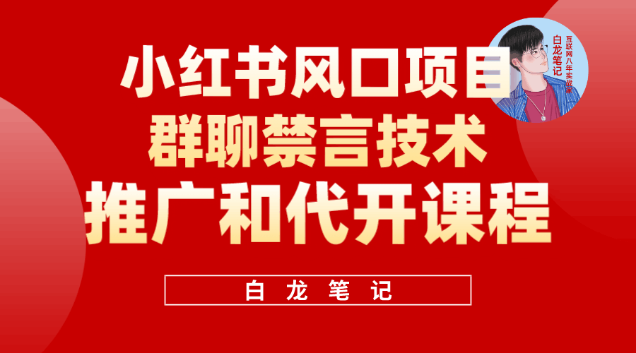 小红书风口项目日入300+，小红书群聊禁言技术代开项目，适合新手操作