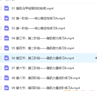图片[1]-12节课教你用4分钟腹肌马甲线专项训练系列课程-淘金部落