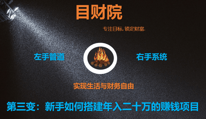 《目财36变》第三变：新手如何搭建网赚博客年入20万的赚钱项目