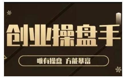 创业操盘手，年入百万的指导课，帮助创业者少走弯【极简】