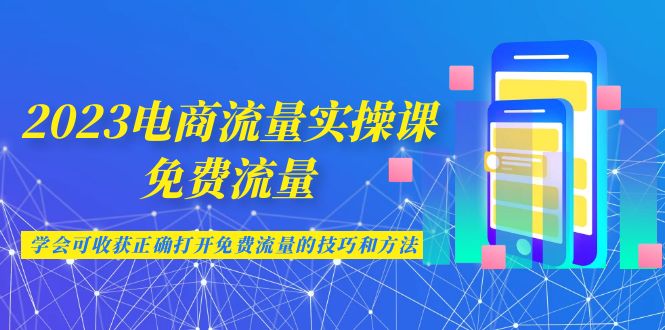 图片[1]-2023电商流量实操课-免费流量，学会可收获正确打开免费流量的技巧和方法-淘金部落