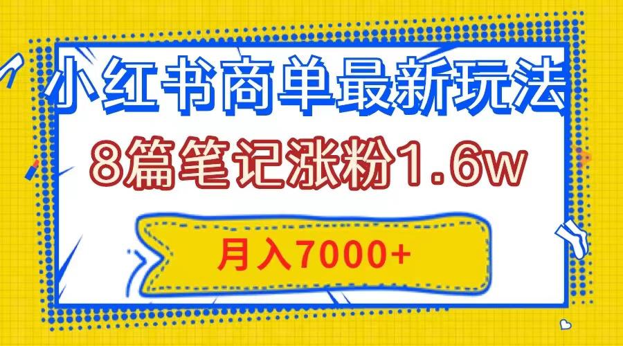 图片[1]-小红书商单最新玩法，8篇笔记涨粉1.6w，几分钟一个笔记，月入7000+-淘金部落