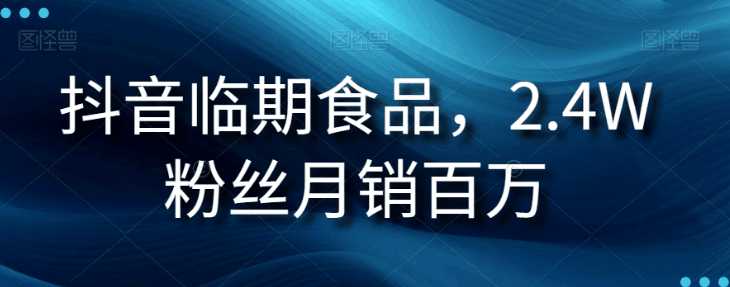 图片[1]-抖音临期食品生意经：2.4W粉丝月销百万的秘诀-淘金部落