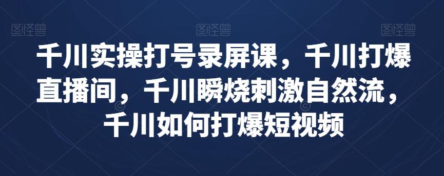 图片[1]-千川实操课程：打爆直播间与短视频流量（实战案例详解）-淘金部落