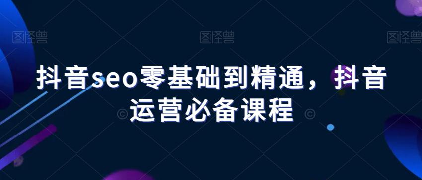 图片[1]-抖音SEO进阶课程：从零基础到精通，掌握抖音运营的必备技能！-淘金部落