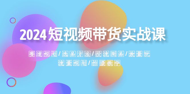 图片[1]-2024短视频带货实战课：赛道规划·选品方法·投流测品·放量玩法·流量规划-淘金部落