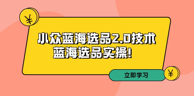 图片[1]-拼多多开店培训第33期：小众蓝海选品2.0技术-蓝海选品运营实操！-淘金部落