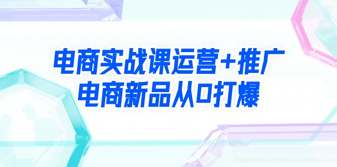 图片[1]-电商实战课运营+推广，电商新品从0打爆（99节视频课）-淘金部落