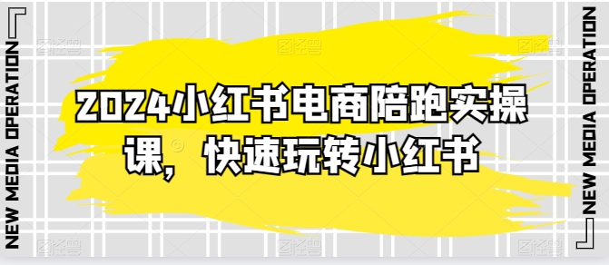 2024小红书电商陪跑实操课，快速玩转小红书，超过20节精细化课程 -1