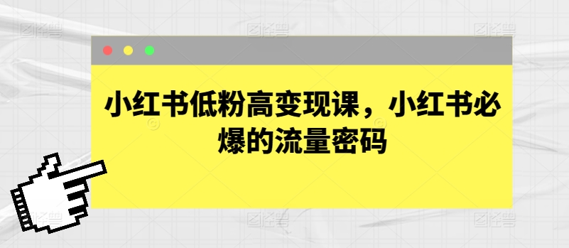 小红书变现宝典！低粉逆袭，流量密码轻松解锁🔓 -1