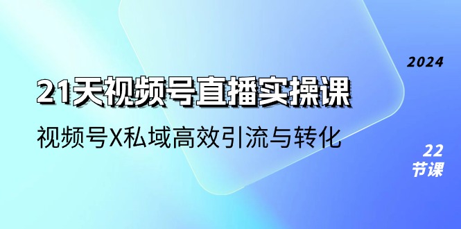 图片[1]-21天-视频号直播实操课，视频号X私域高效引流与转化（22节课）-淘金部落