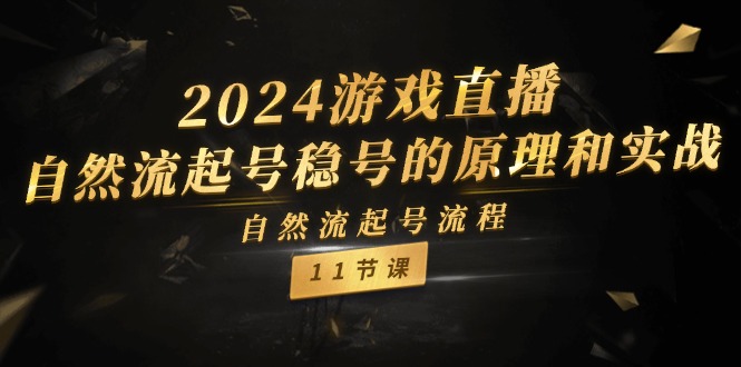 图片[1]-2024游戏直播-自然流起号稳号的原理和实战，自然流起号流程（11节）-淘金部落