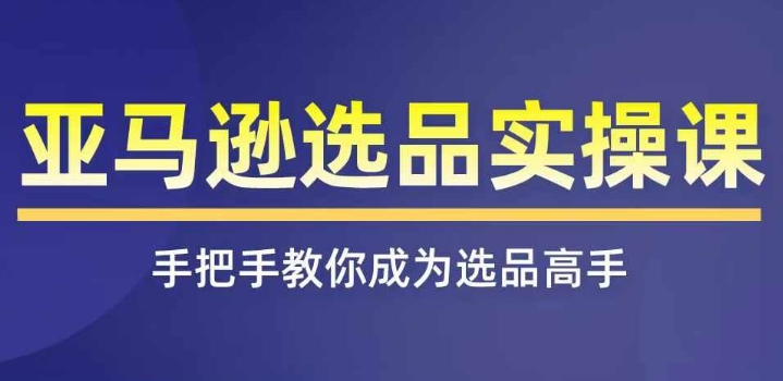 亚马逊选品实操课程，快速掌握亚马逊选品的技巧，覆盖亚马逊选品所有渠道 -1