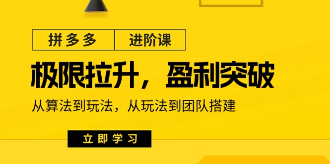 图片[1]-拼多多·进阶课：极限拉升/盈利突破：从算法到玩法 从玩法到团队搭建-18节-淘金部落