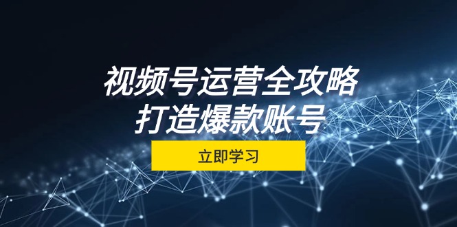 视频号运营全攻略，从定位到成交一站式学习，视频号核心秘诀，打造爆款