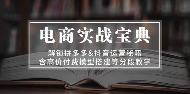 电商实战宝典 解锁拼多多&抖音运营秘籍 含高价付费模型搭建等分段教学 -1