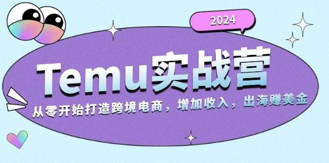 2024Temu实战营：从零开始打造跨境电商，增加收入，出海赚美金 -1