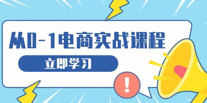 从零做电商实战课程，教你如何获取访客、选品布局，搭建基础运营团队 -1