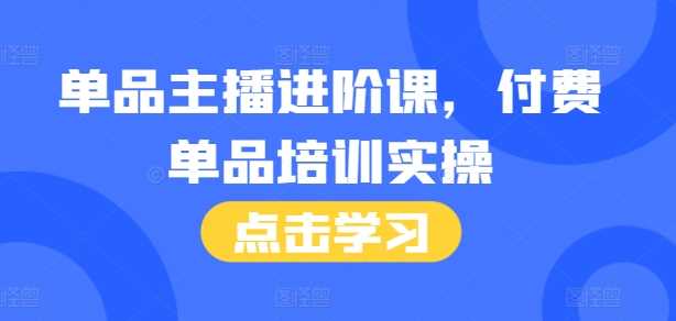 单品主播进阶课，付费单品培训实操，46节完整+话术本 -1