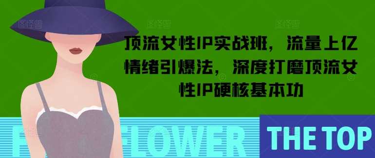 顶流女性IP实战班，流量上亿情绪引爆法，深度打磨顶流女性IP硬核基本功 -1