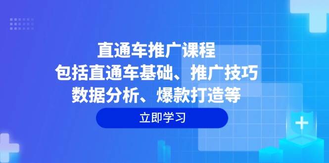 直通车推广课程：包括直通车基础、推广技巧、数据分析、爆款打造等 -1