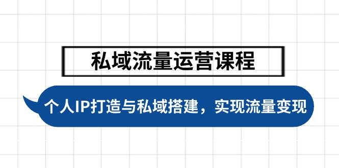 私域流量运营课程，个人IP打造与私域搭建，助力学员实现流量变现 -1