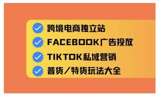 跨境电商独立站及全域流量营销，从0基础快速入门并精通跨境电商运营 -1